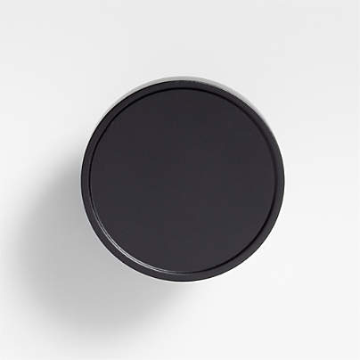 Bria Flat Round Black Knob