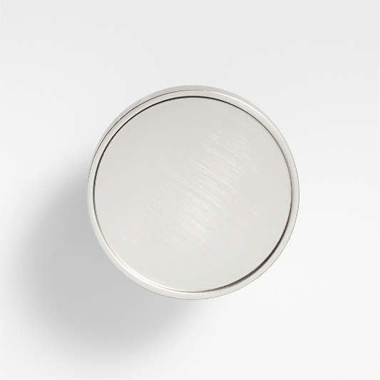 Bria Flat Round Brushed Nickel Knob