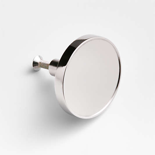 Bria Flat Round Polished Nickel Knob