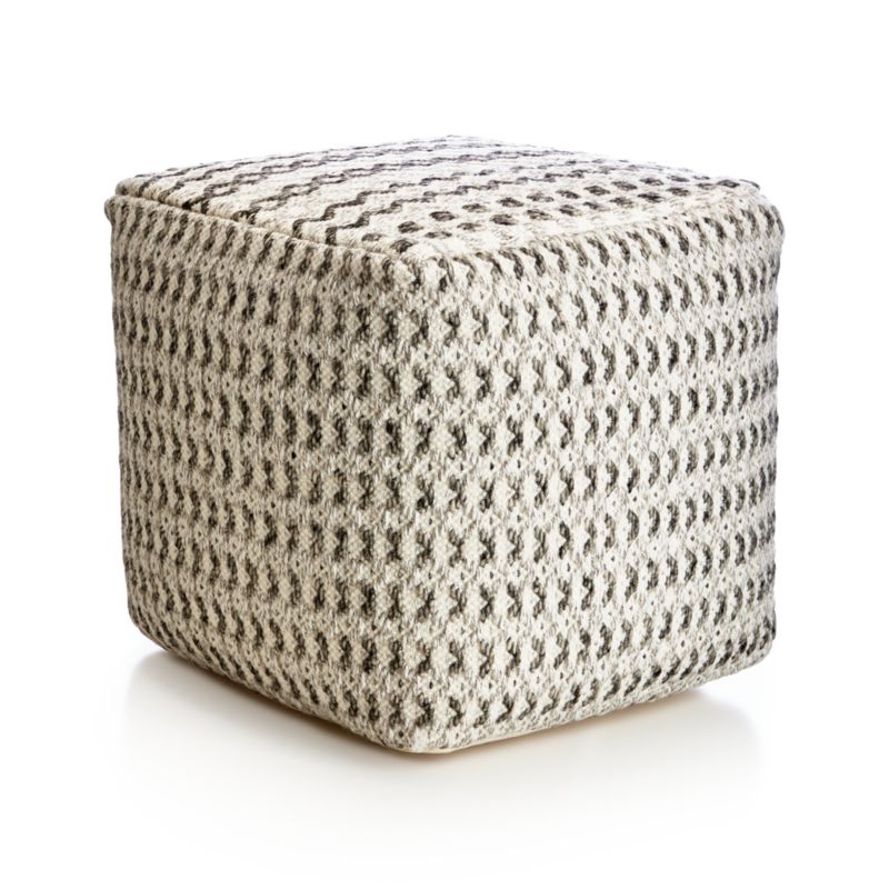 Briar 18"x18" Neutral Pouf - image 6 of 10