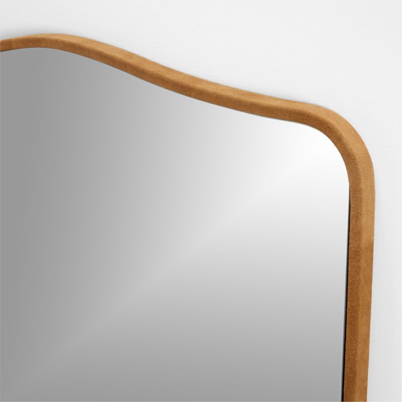 Briars Brown Suede Border Floor Mirror by Jake Arnold 34"x76" - image 4 of 6