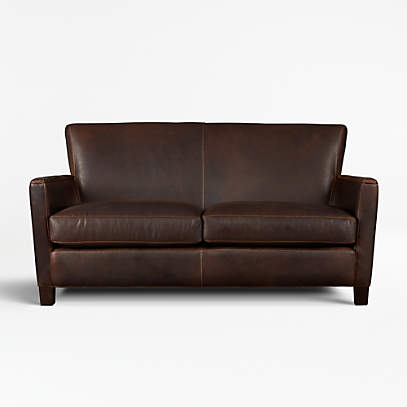 Briarwood Brown Leather Loveseat, Leather Couch Loveseat
