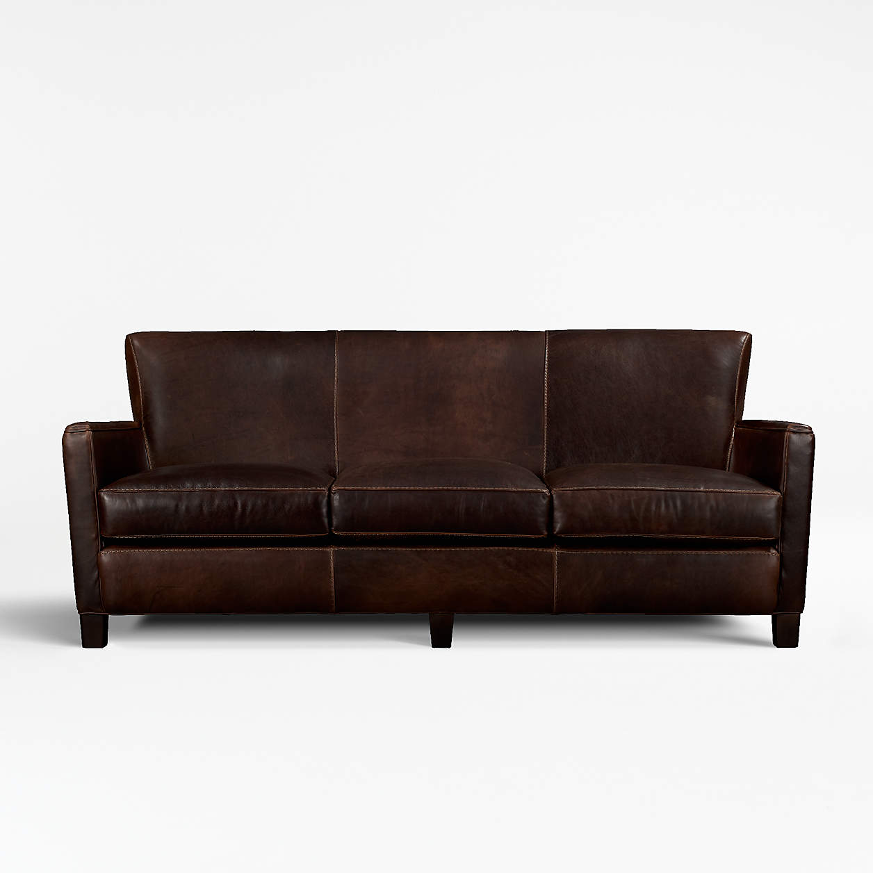 Briarwood Leather Sofa + Reviews Crate and Barrel