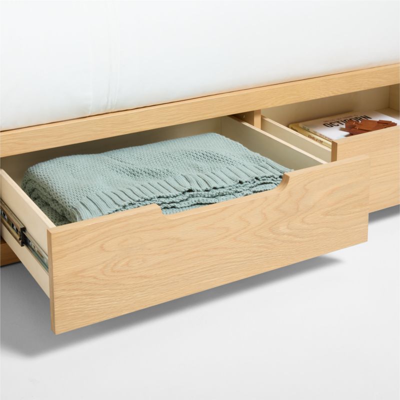 Bridgeman Natural Oak Wood Kids Storage Trundle Bed - image 6 of 7