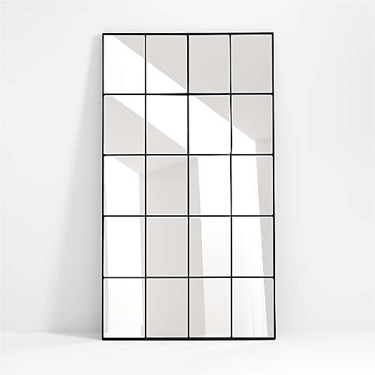 Bridget Classic Rectangular Window Pane Floor Mirror 45"x80"