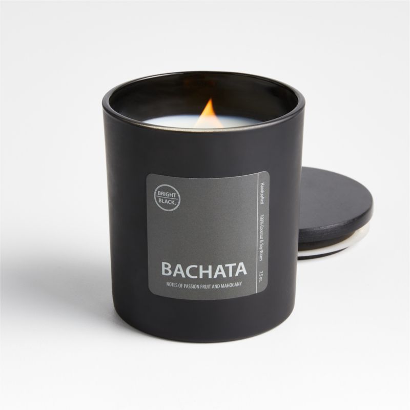 Bright Black Bachata Passion Fruit and Mahogany Scented Candle