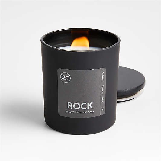 Bright Black Rock Sassafras and Palo Santo Scented Candle