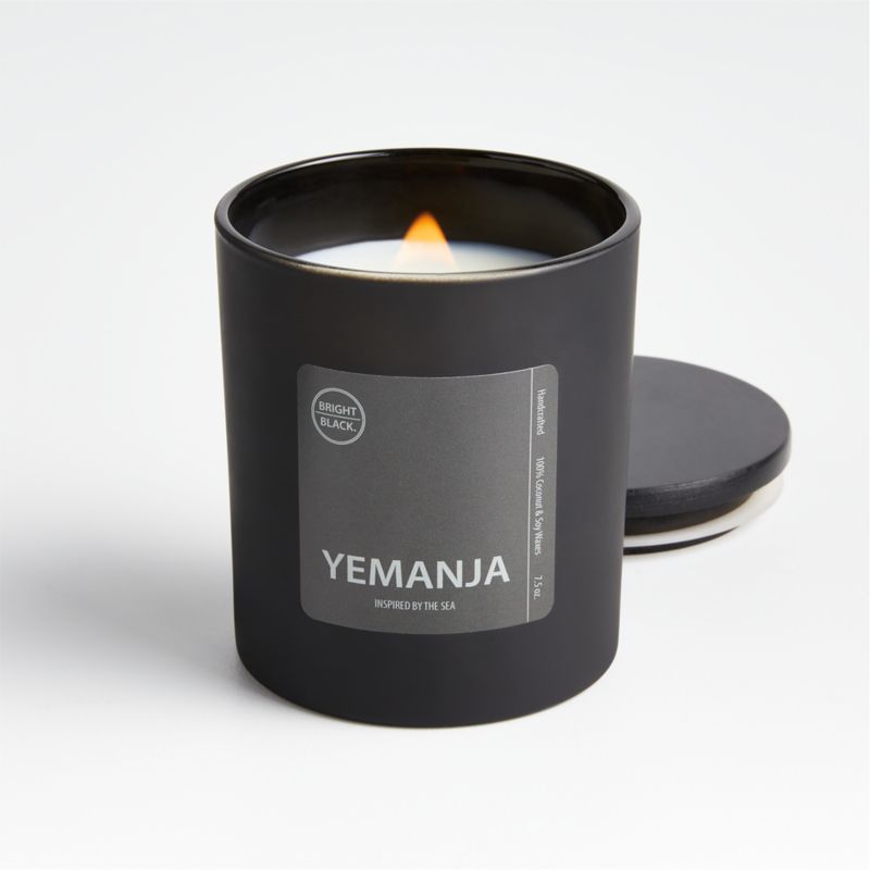 Bright Black Yemanja Ocean Scented Candle - image 0 of 4