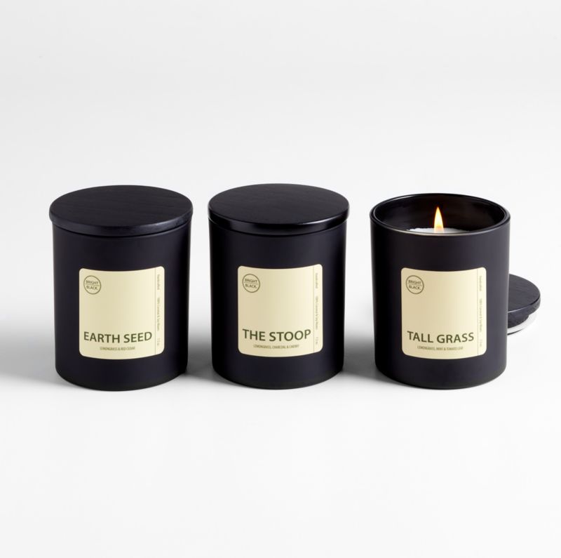 Bright Black Earth Seed Scented Candle - Lemongrass & Red Cedar