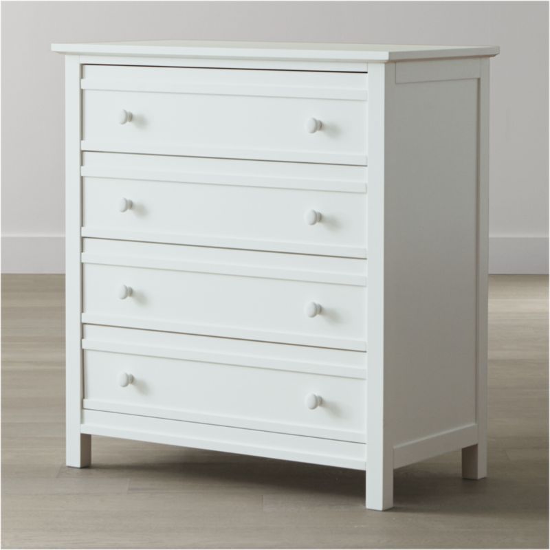 Brighton White 4-Drawer Chest