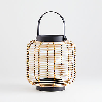 View Brigton Rattan Outdoor Lantern 10" details