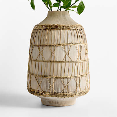 Brisbane White Ceramic Vase 18"