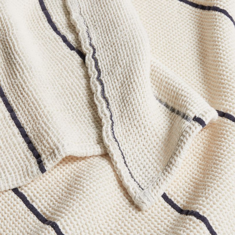 Brista Full/Queen Striped Organic Cotton Waffle Blanket