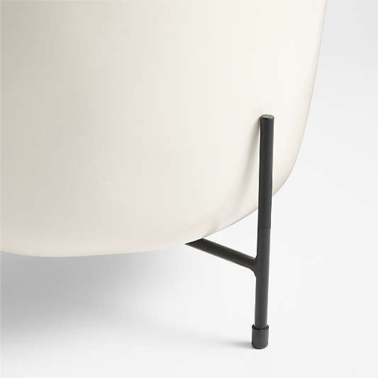 Bristol Ceramic Beverage Tub with Black Iron Stand
