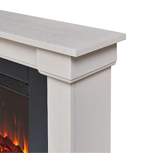 Belhaven Light Wood Electric Fireplace 66"