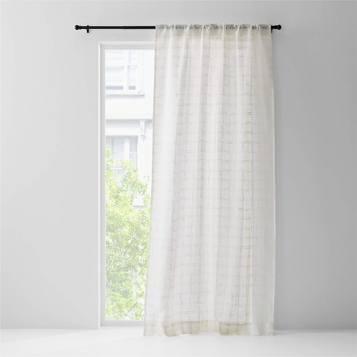 Briza Linen Sheer Window Curtain Panel 52"x84" Crate & Barrel Canada