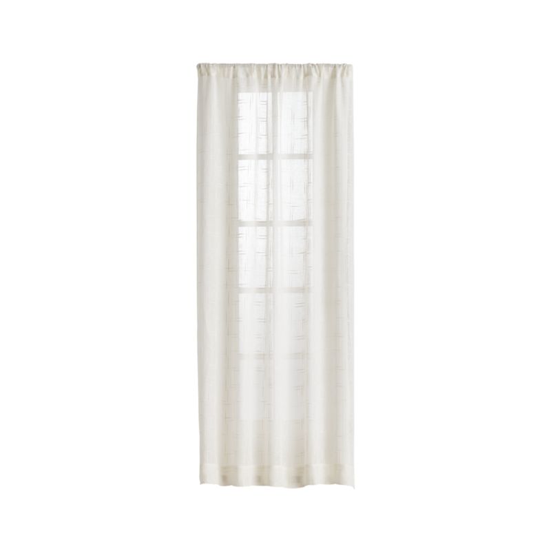 Briza 50"x96" Ivory Sheer Linen Curtain Panel