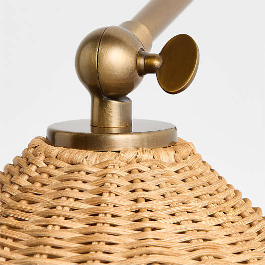 Briza Wicker Articulating Wall Sconce Light Set of 2