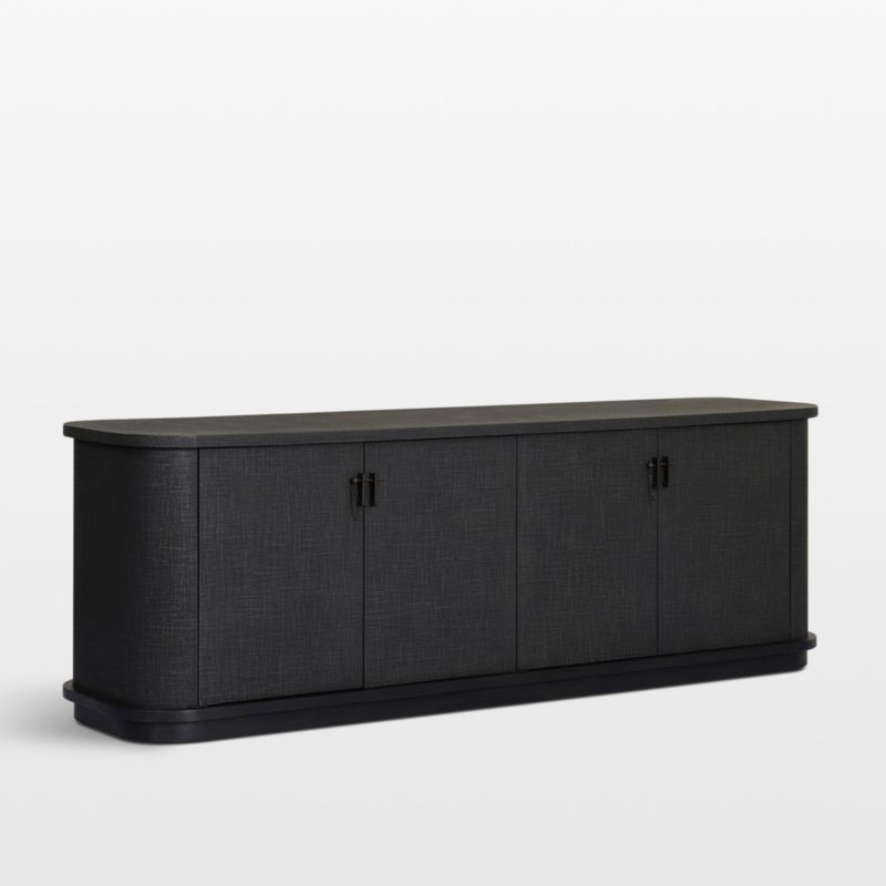 Finnegan 80" Black Wood Media Console - image 5 of 11