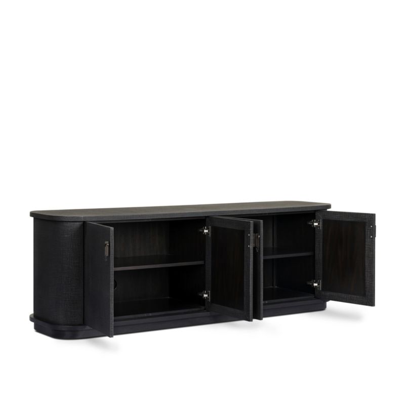 Finnegan 80" Black Wood Media Console - image 6 of 11