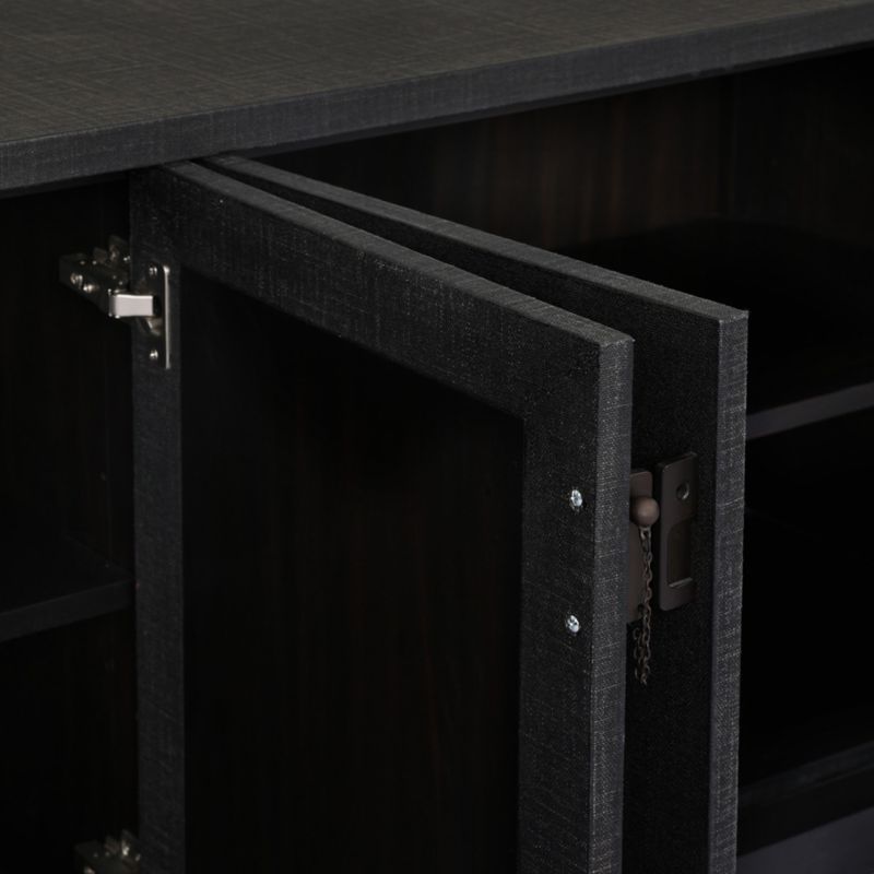 Finnegan 80" Black Wood Media Console - image 3 of 11