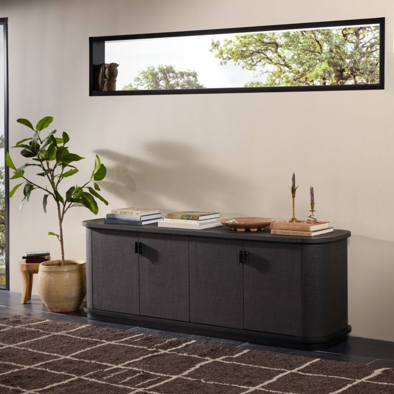 Finnegan 80" Black Wood Media Console - image 1 of 11