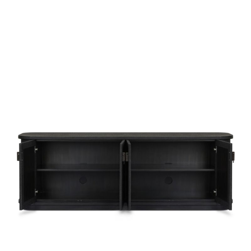 Finnegan 80" Black Wood Media Console - image 4 of 11