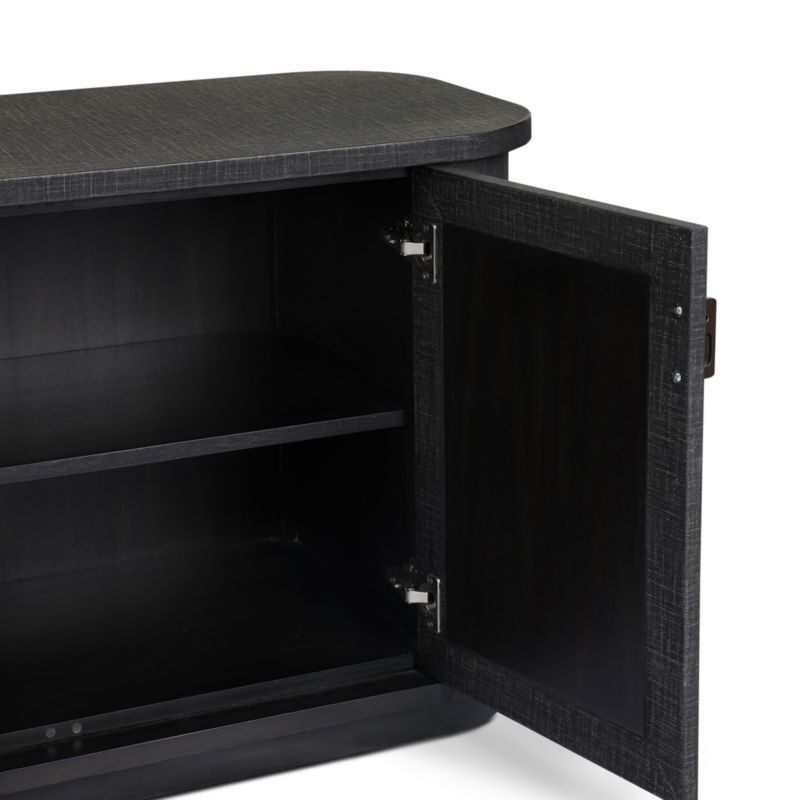 Finnegan 80" Black Wood Media Console - image 10 of 11