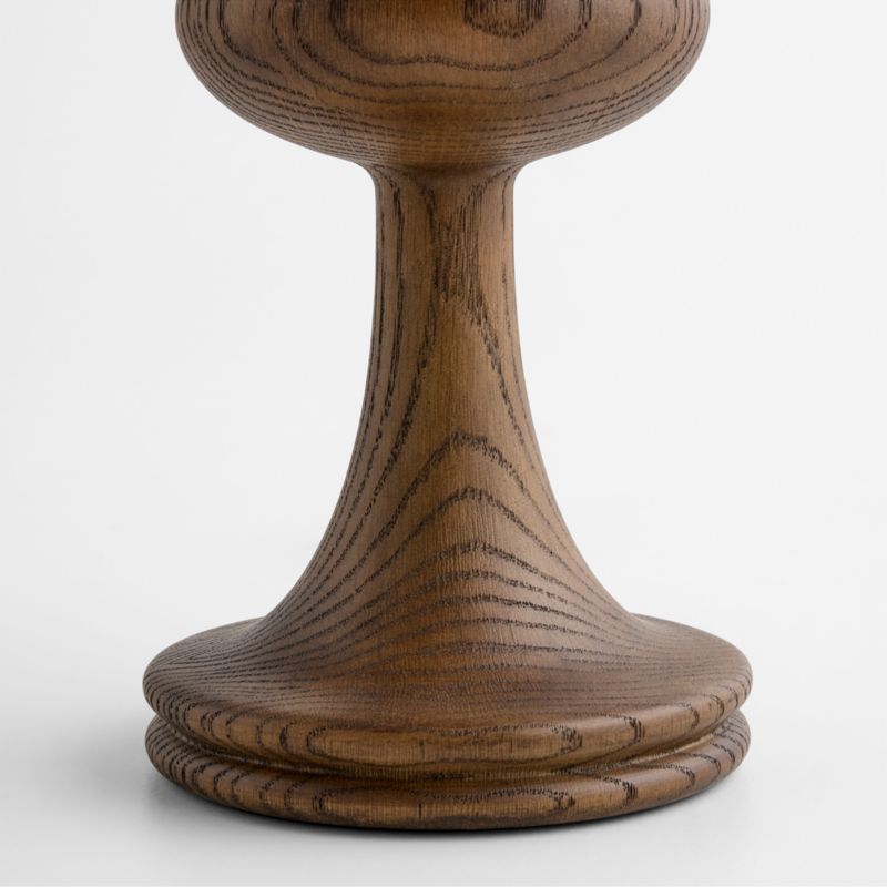 Bramble Wood Table Lamp with Scalloped Fabric Shade 24" - image 4 of 6