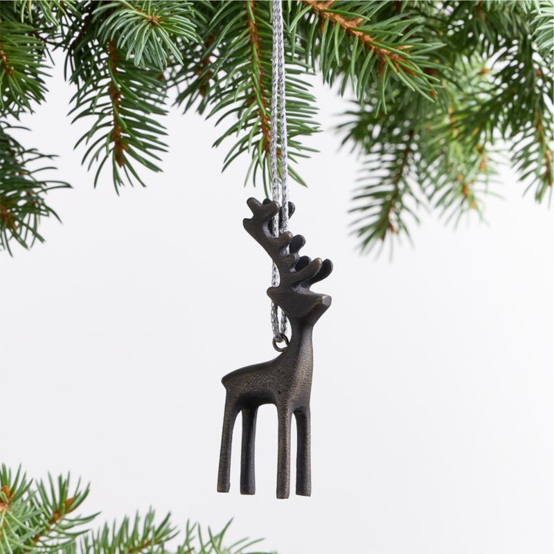 Antique Brass Reindeer Christmas Tree Ornament, Set of 4 - image 1 of 6