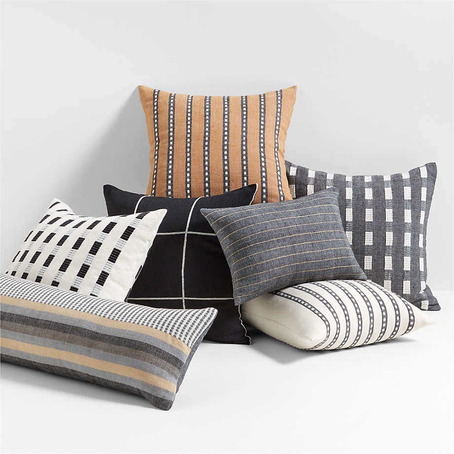 Black lumbar throw on sale pillows