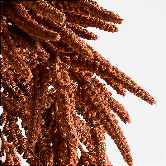 Faux Bronze Amaranthus Stem Botanical Arrangement in Ophelia Ceramic Vase