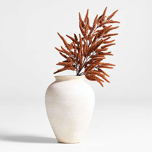 Faux Bronze Amaranthus Stem Botanical Arrangement in Ophelia Ceramic Vase