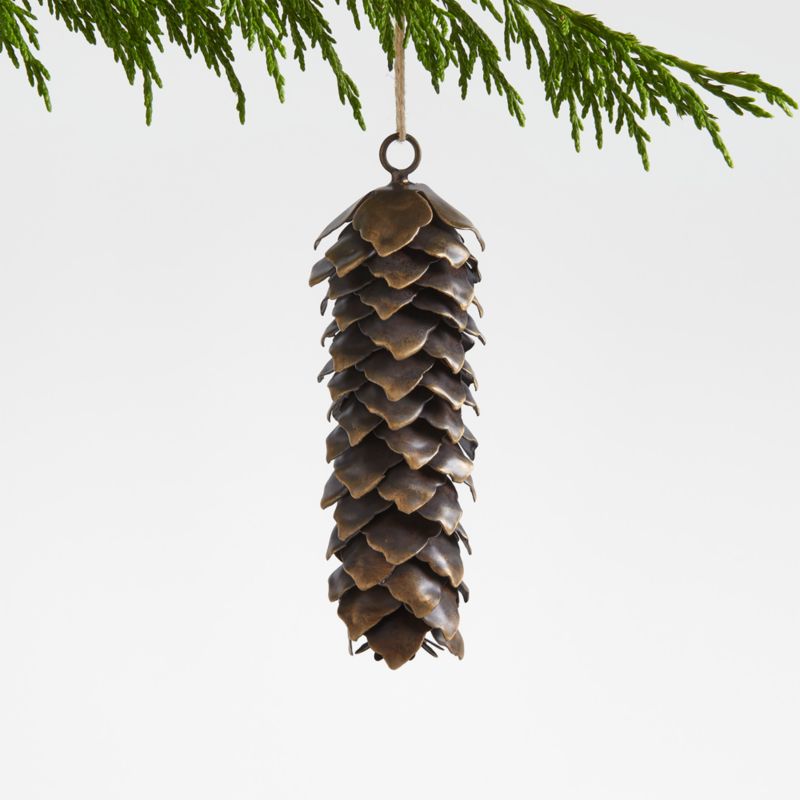 Bronze Metal Pinecone Christmas Tree Ornament - image 0 of 1