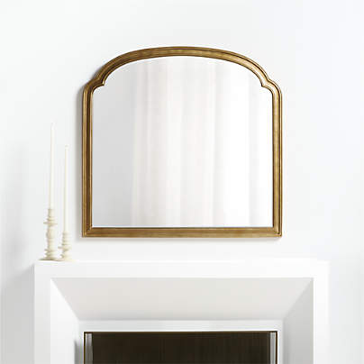 Brookhaven Brass Metal Mantel Mirror 39.75"x41.75"