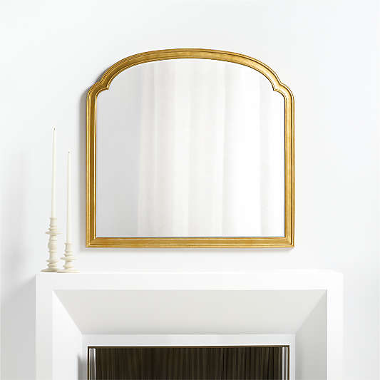 Brookhaven Brass Metal Mantel Mirror 39.75"x41.75"