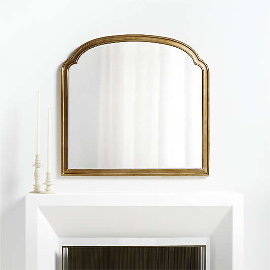 Brookhaven Brass Metal Mantel Mirror 39.75"x41.75"