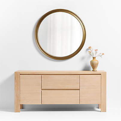 Brookhaven Brass Metal Round Wall Mirror 40"