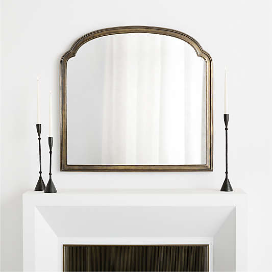 Brookhaven Pewter Metal Mantel Mirror 39.75" x 41.75"