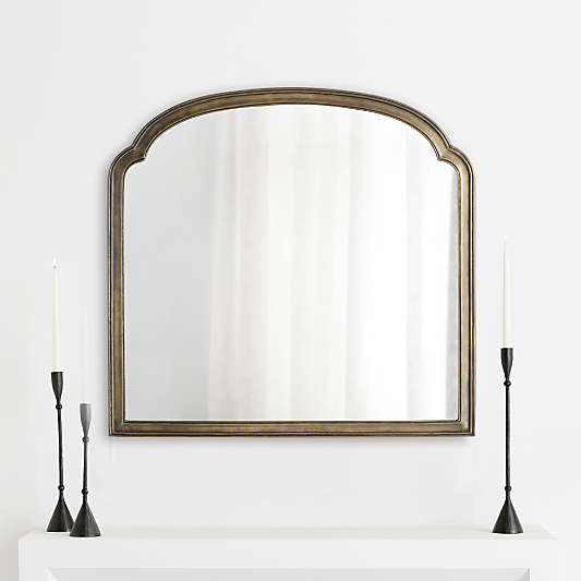 Brookhaven Pewter Metal Mantel Mirror 39.75" x 41.75"