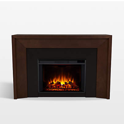 Rowan Grand Fireplace Mantel in Dark Clove Finish