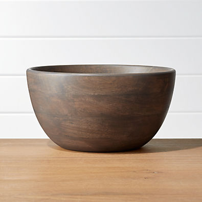 View Brooks Grey Wood Serving Bowl details