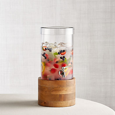 View Cold Drink Dispenser with Brooks Wood Stand details