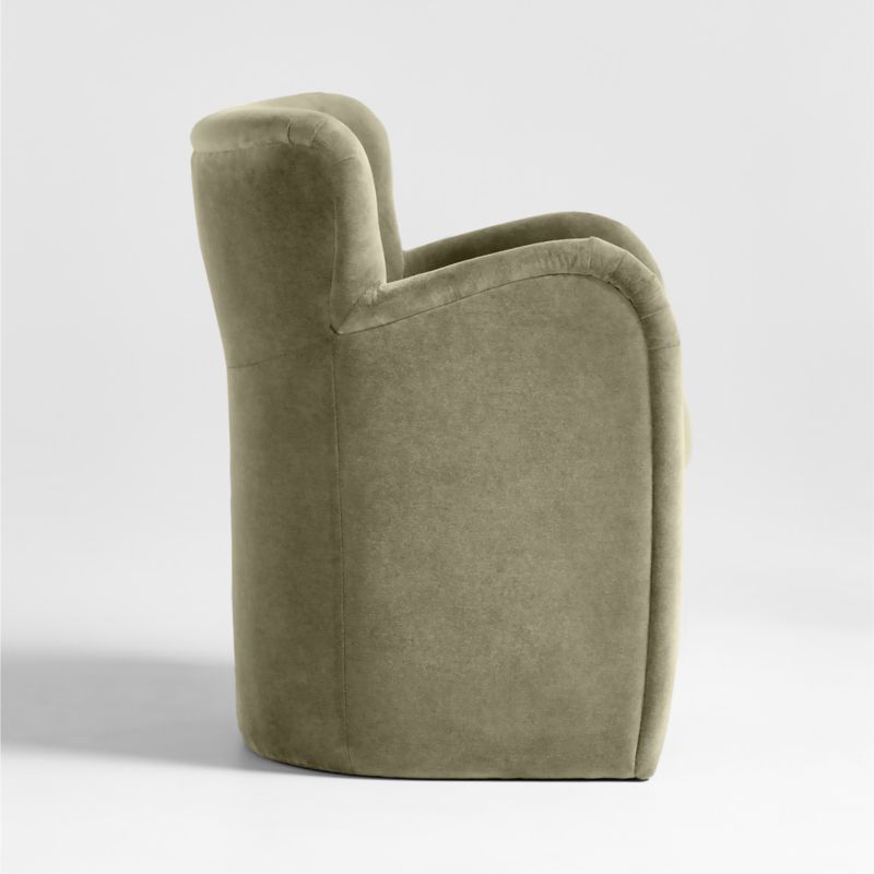 Broome Upholstered Olive Green Dining Chair by Jake Arnold - image 11 of 18