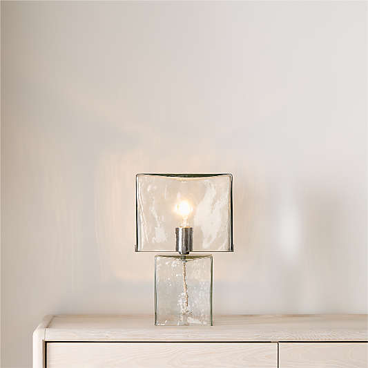 Braque Glass Cube Table Lamp by Jeremiah Brent