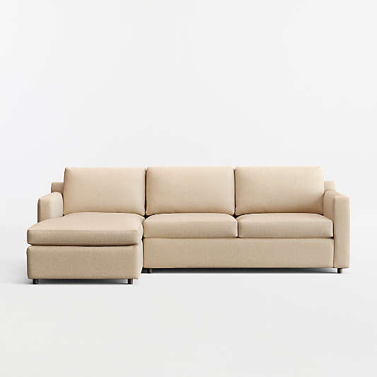Barrett II 91" Reversible Storage Chaise Lounge Queen Sleeper Sectional Sofa