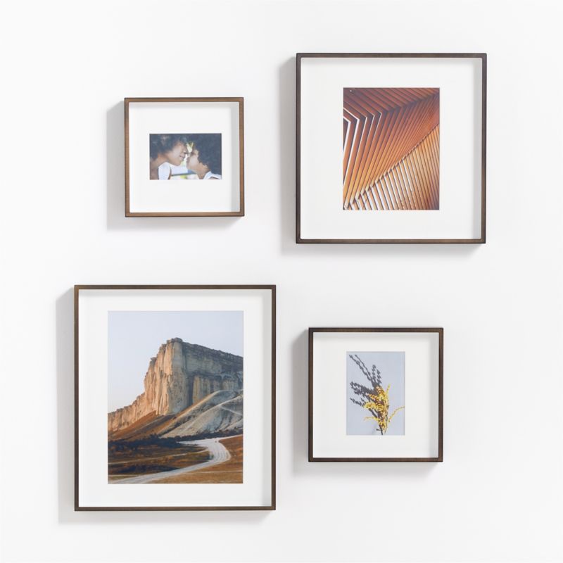 4-Piece Brushed Antique Bronze Gallery Wall Picture Frame Set + Reviews | Crate & Barrel