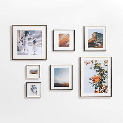 7-Piece Brushed Brass Gallery Wall Picture Frame Set | Crate & Barrel