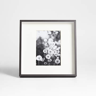 Crate and Barrel Brushed 18x24 Wall Picture Frame - Dark Grey
