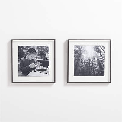 2-Piece Brushed Black 11x11 Gallery Wall Frame Set